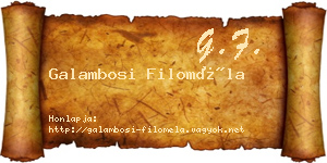 Galambosi Filoméla névjegykártya